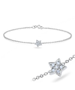 Sparking Star Silver Anklet ANK-326